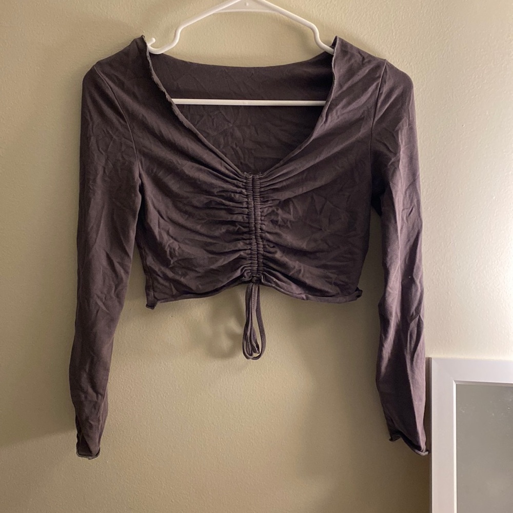 Drawstring crop top
